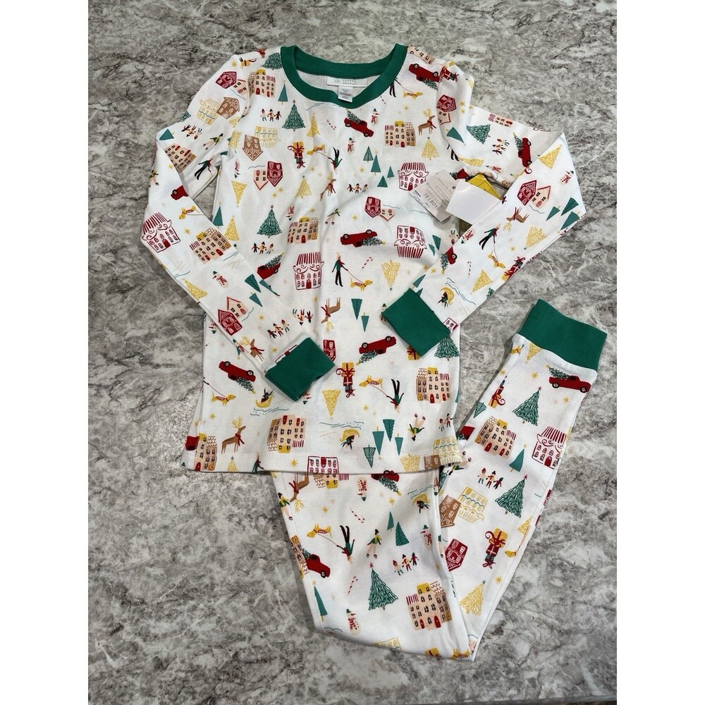 NWT, Boy’s Christmas LC Lauren Conrad Holiday Village 2-Piece Pajama Set Size 10